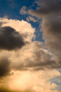 Low angle view of storm clouds in sky