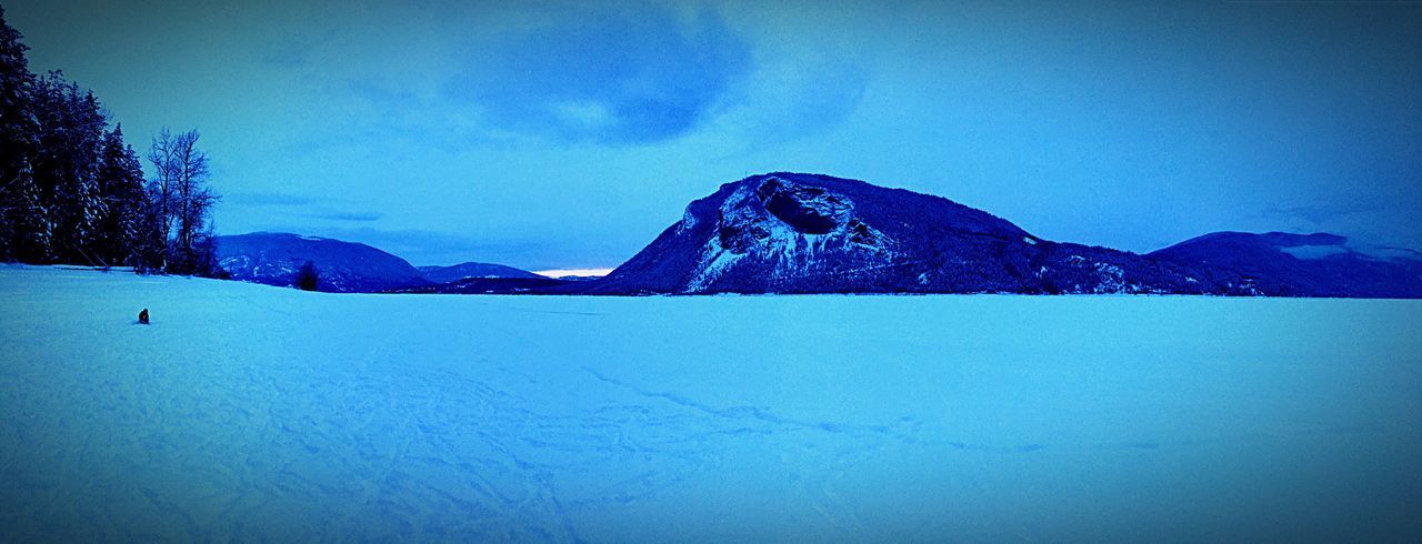 blue, no people, sky, cold temperature, mountain, indoors, nature, day, undersea