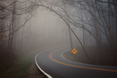 Foggy road early morning