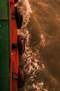 Close-up of boat in water