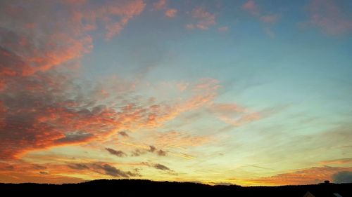 Low angle view of dramatic sky