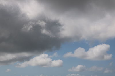 Low angle view of clouds in sky