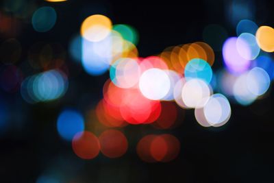 Defocused lights at night