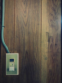 Wooden wall and electric switch