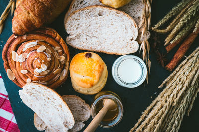 Close-up of bread on table