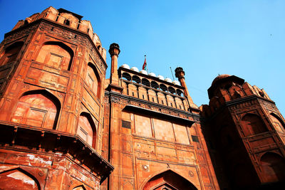 Low angle view of historic building