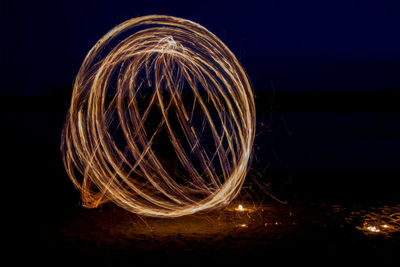 Light painting at night