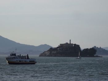 Boats sailing in sea