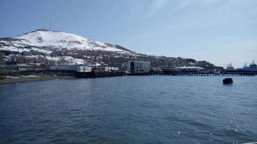 View of buildings at waterfront