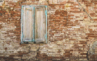 Window on brick wall