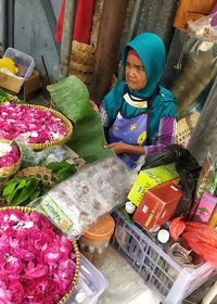 Full length of woman in market