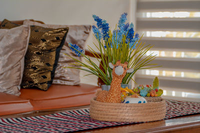 Close-up of potted plant on table at home