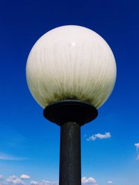 Low angle view of lamp against clear sky