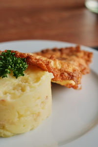 Close-up of meal served in plate