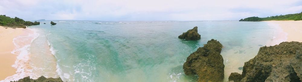 Panoramic view of sea against sky