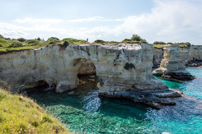 Rock formations at seaside