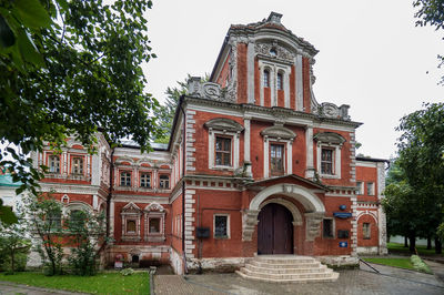 Facade of church against clear sky