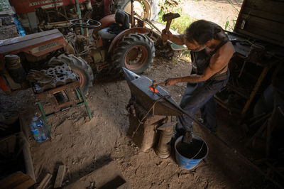 Man working at construction site