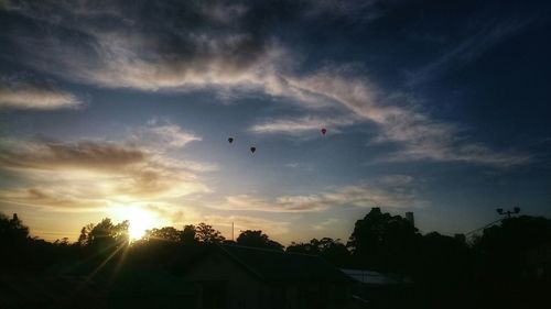 Low angle view of airplane flying in sky
