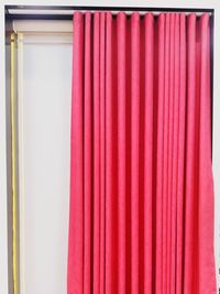 Full frame shot of pink curtain