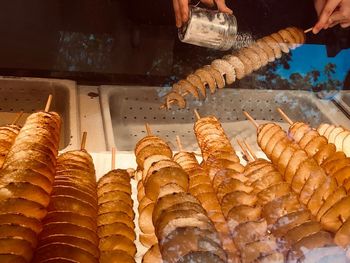 High angle view of food in store