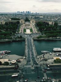 High angle view of city