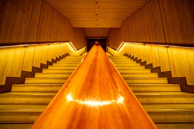 Staircase in illuminated building