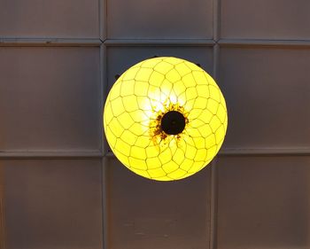 Close-up of yellow lamp