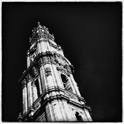 Low angle view of building at night