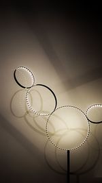 Close-up of illuminated electric lamp