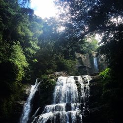 Scenic view of waterfall