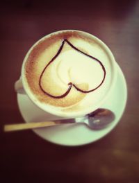 Close-up of coffee on table