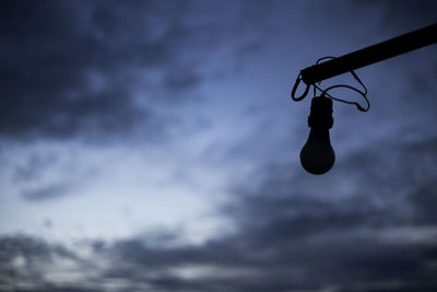 Low angle view of street light