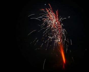 Low angle view of firework display