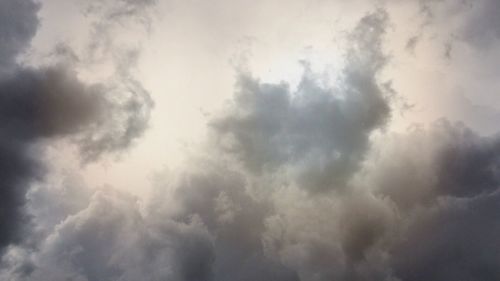 Low angle view of cloudy sky