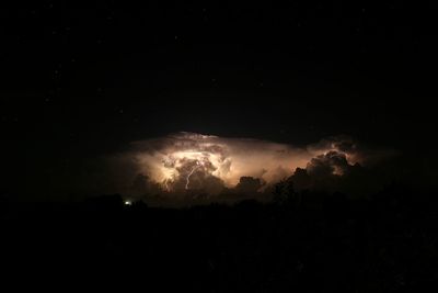 Low angle view of sky at night