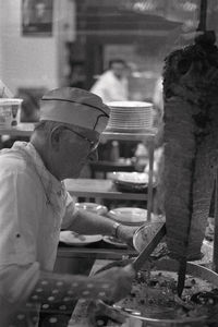 Man working at store