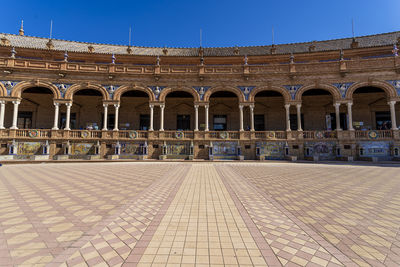 Exterior of building against clear blue sky