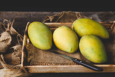 Close-up of fruits on table