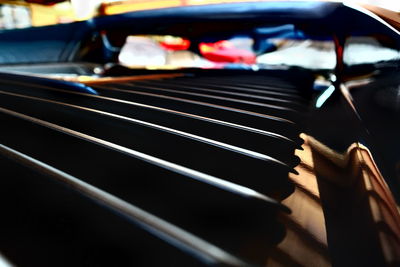 Close-up of piano keys