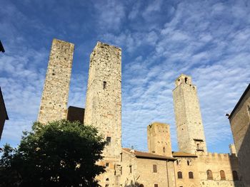 Low angle view of historical building against sky