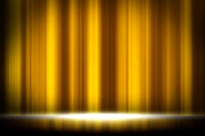 Defocused image of illuminated lights