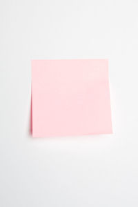 Close-up of empty paper against white background