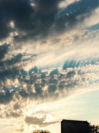 Low angle view of cloudy sky