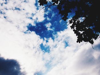 Low angle view of cloudy sky