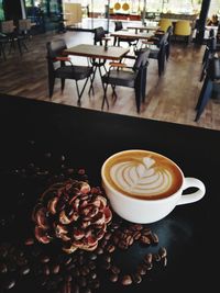 Coffee cup on table