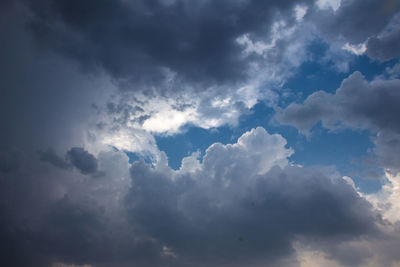 Low angle view of cloudy sky