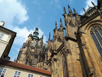 Low angle view of buildings against sky