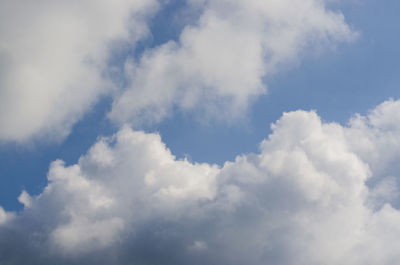 Low angle view of clouds in sky