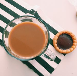 Directly above shot of tea on table